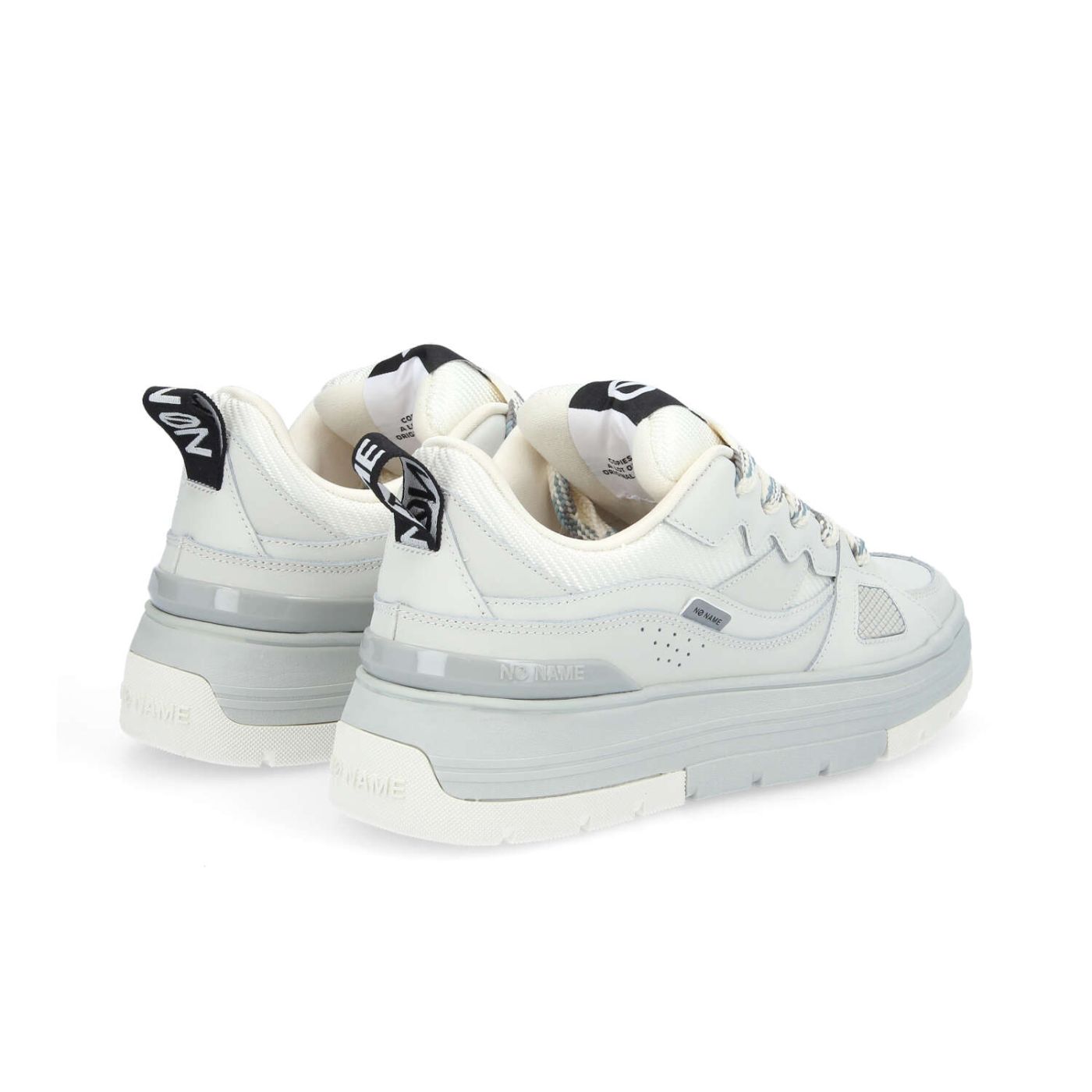 NOLLIE SNEAKER W  -  NAPPA/NUB/STRAW  - BIANCO SPORCO/GRIGIO